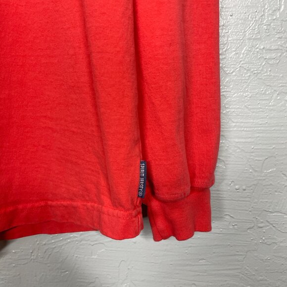 Spirit Jersey Unisex M Orange Red Hanalei Kauai Hawaii Shirt Long Sleeve Cotton - Picture 4 of 10